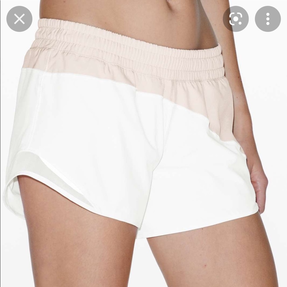 Lululemon asymmetrical hotty hot shorts